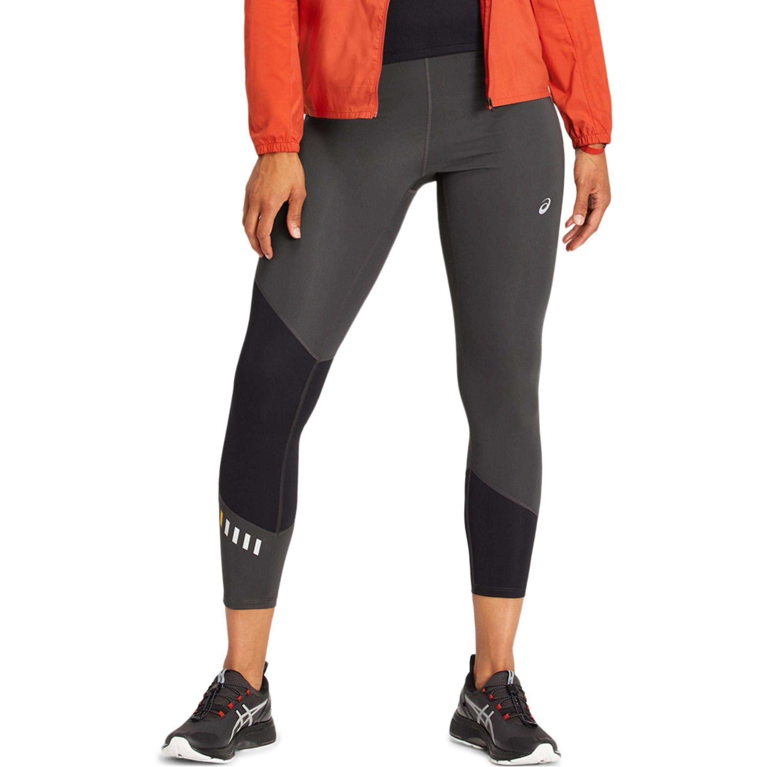 Asics Lite-Show Womens Long Running Tights - Grey City Walk For Adults Stretch Fit Weekend Trip