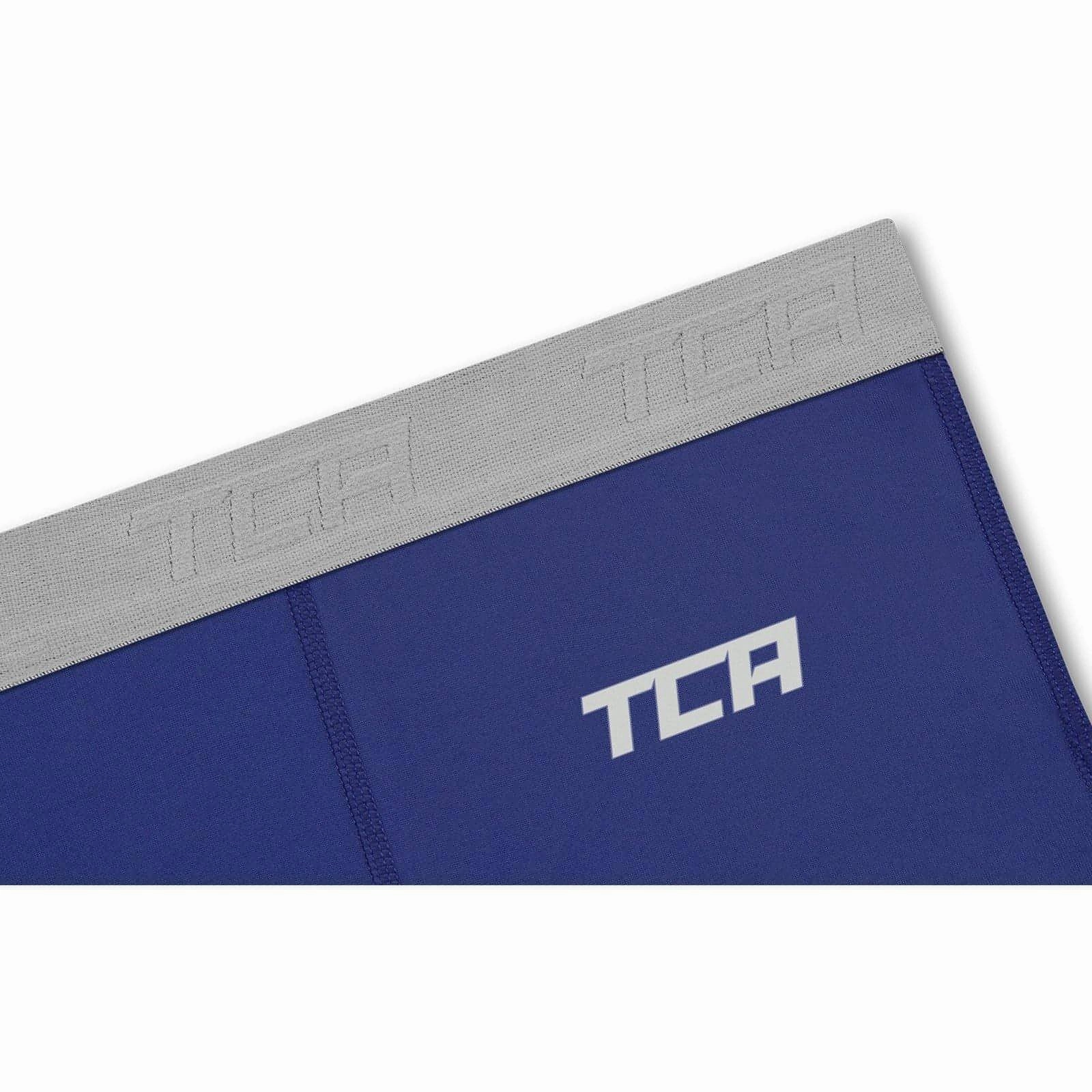 TCA Pro Performance Endurance Womens 3/4 Capri Running Tights - Blue Tactile Comfort