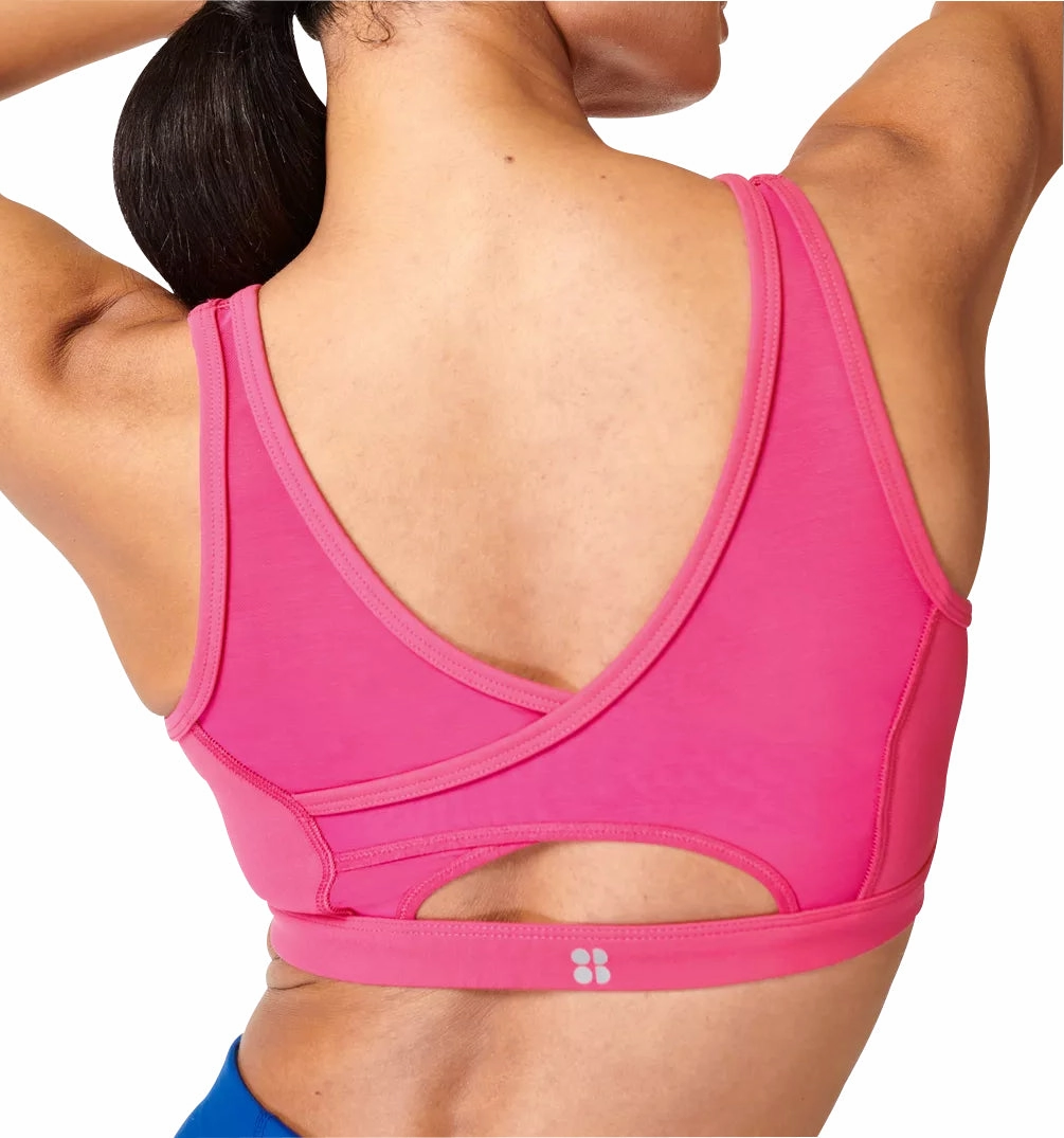 Smooth seams Pilates Sweaty Betty Power Icon Womens Sports Bra - Pink