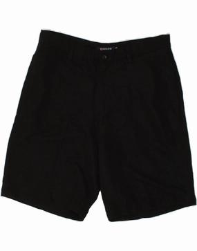 CHAPS Mens Chino Shorts W36 Large Black Rayon Relaxed Fit Design multiple pockets