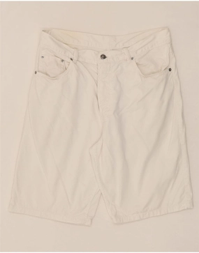 HUGO BOSS Mens Arkansas Denim Shorts W36 Large  White Cotton Waterproof Feature