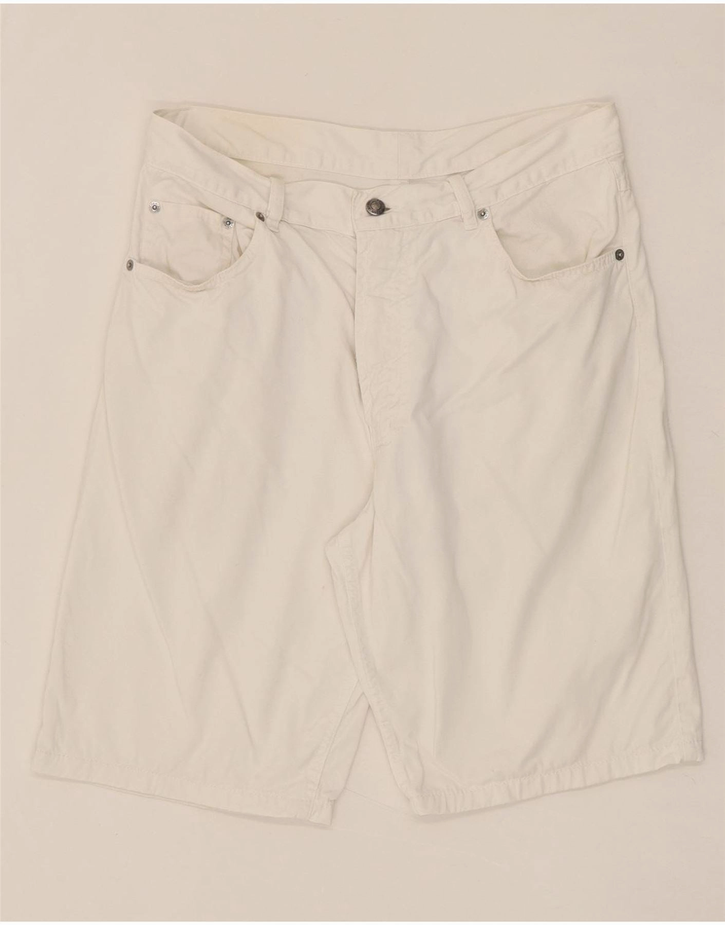 HUGO BOSS Mens Arkansas Denim Shorts W36 Large  White Cotton Waterproof Feature
