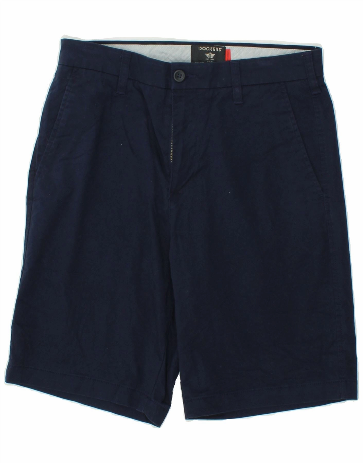 DOCKERS Mens Chino Shorts W29 Small Navy Blue Cotton Coastal Style hip look