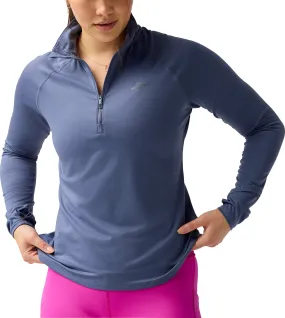 Travel convenience Gym clothing Brooks Dash 3.0 Half Zip Long Sleeve Womens Running Top - Blue
