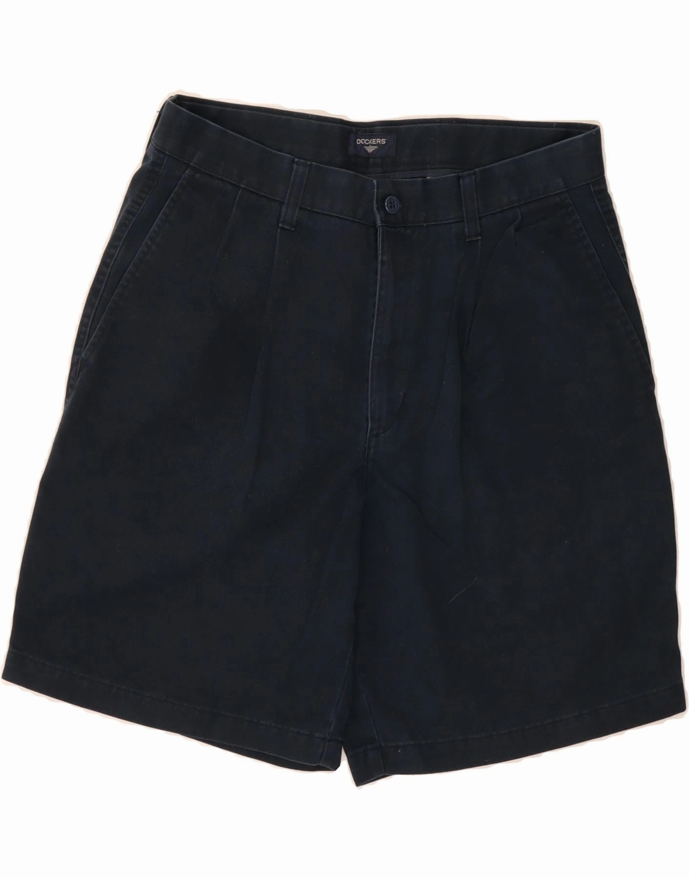 DOCKERS Mens Pegged Chino Shorts W32 Medium Navy Blue Cotton Non Restrictive Cut