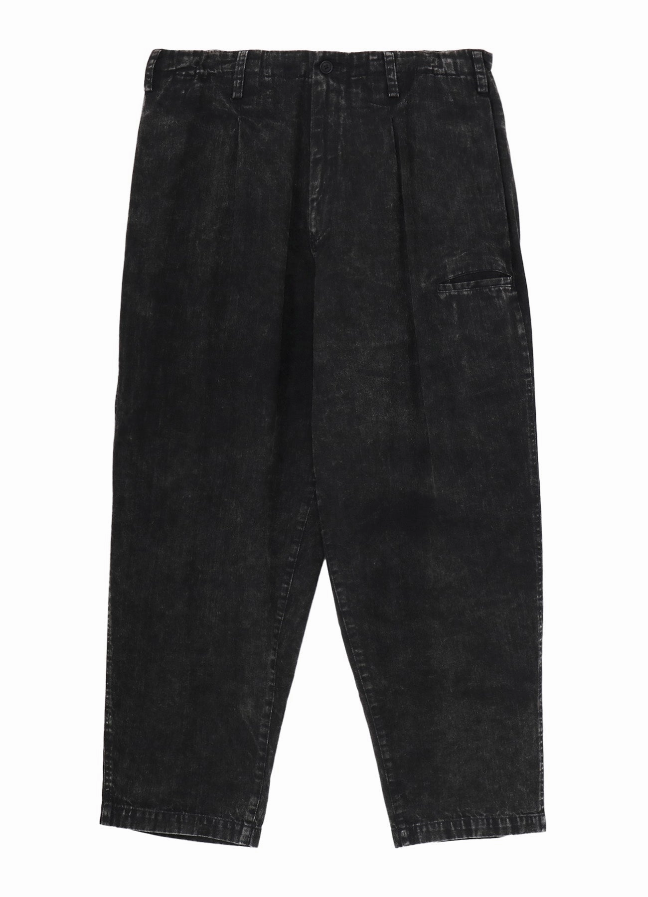 BLEACHING DENIM PANTS WITH SIDE TUCK Winter Ready