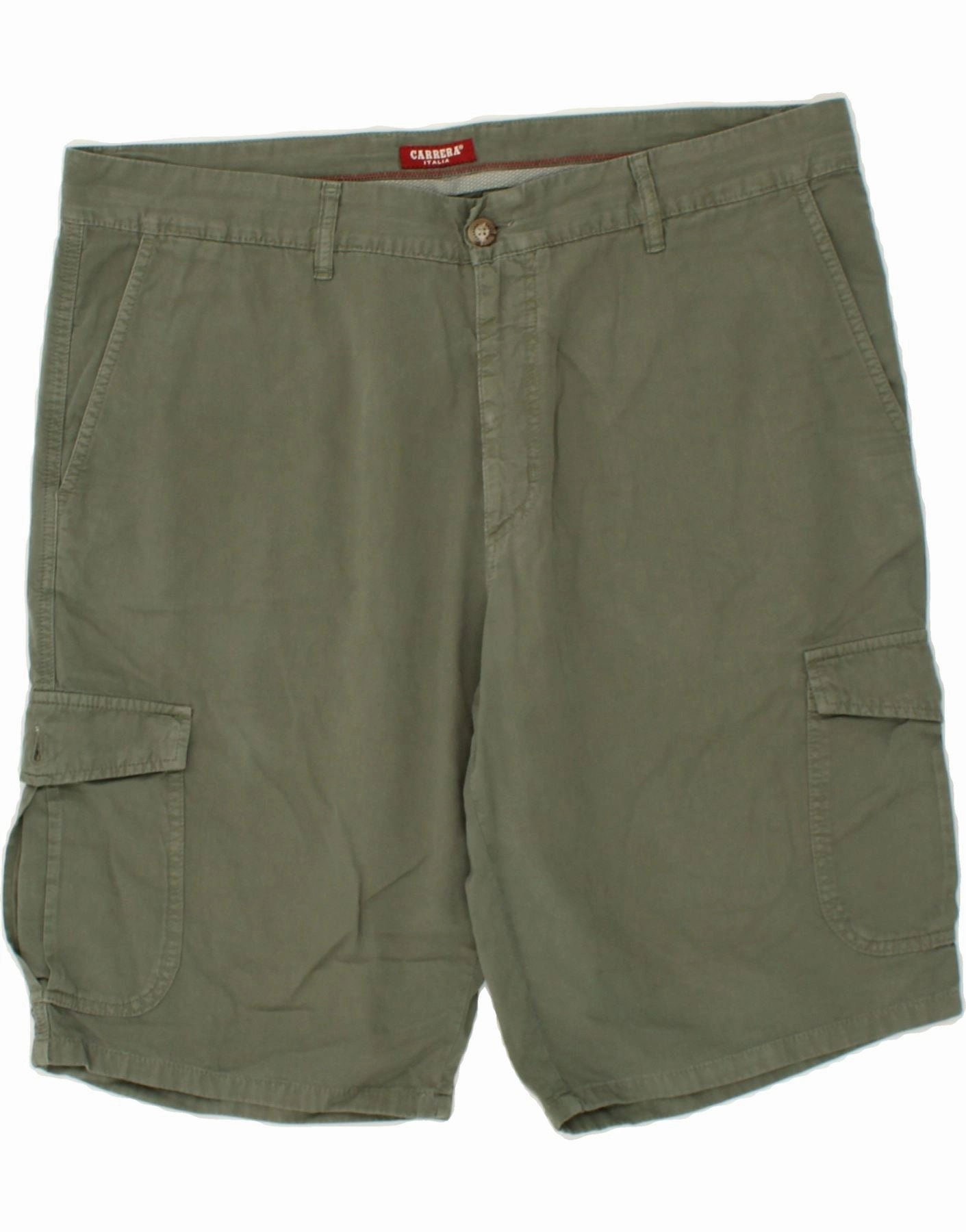Clean Aesthetic Anti Slip Waistband CARRERA Mens Cargo Shorts EU 48 Medium W38  Khaki Cotton