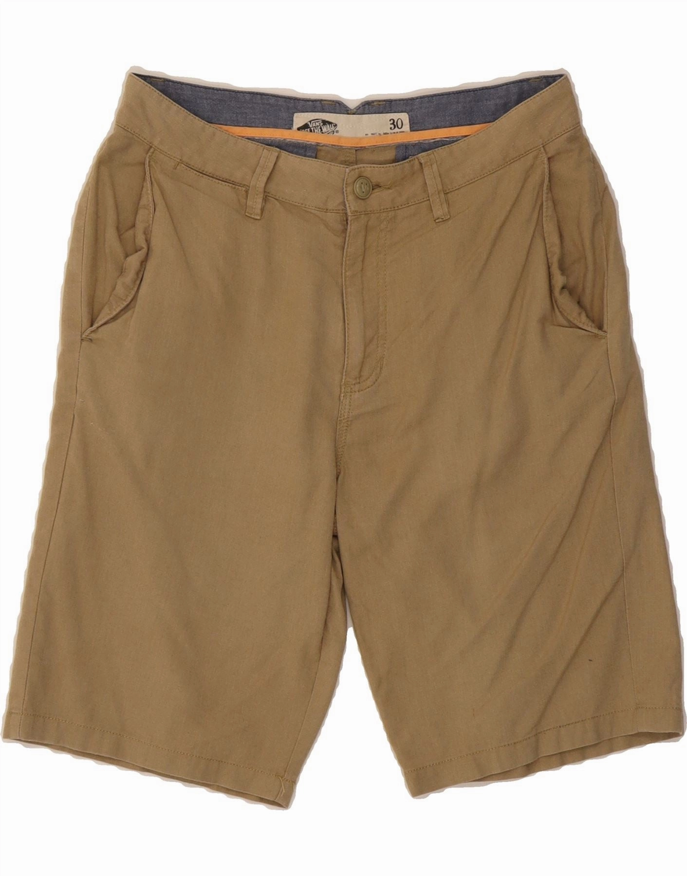 VANS Mens Chino Shorts W30 Medium  Brown Cotton muted colors Sleepwear