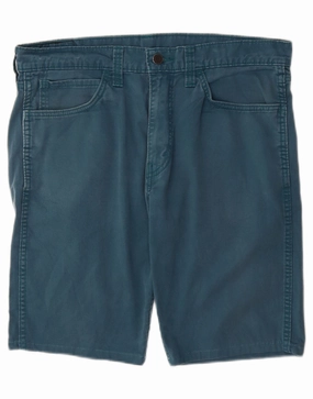 LEVI'S Mens 513 Denim Shorts W34 Large  Blue Cotton Durable Hem Finishing Summer Style