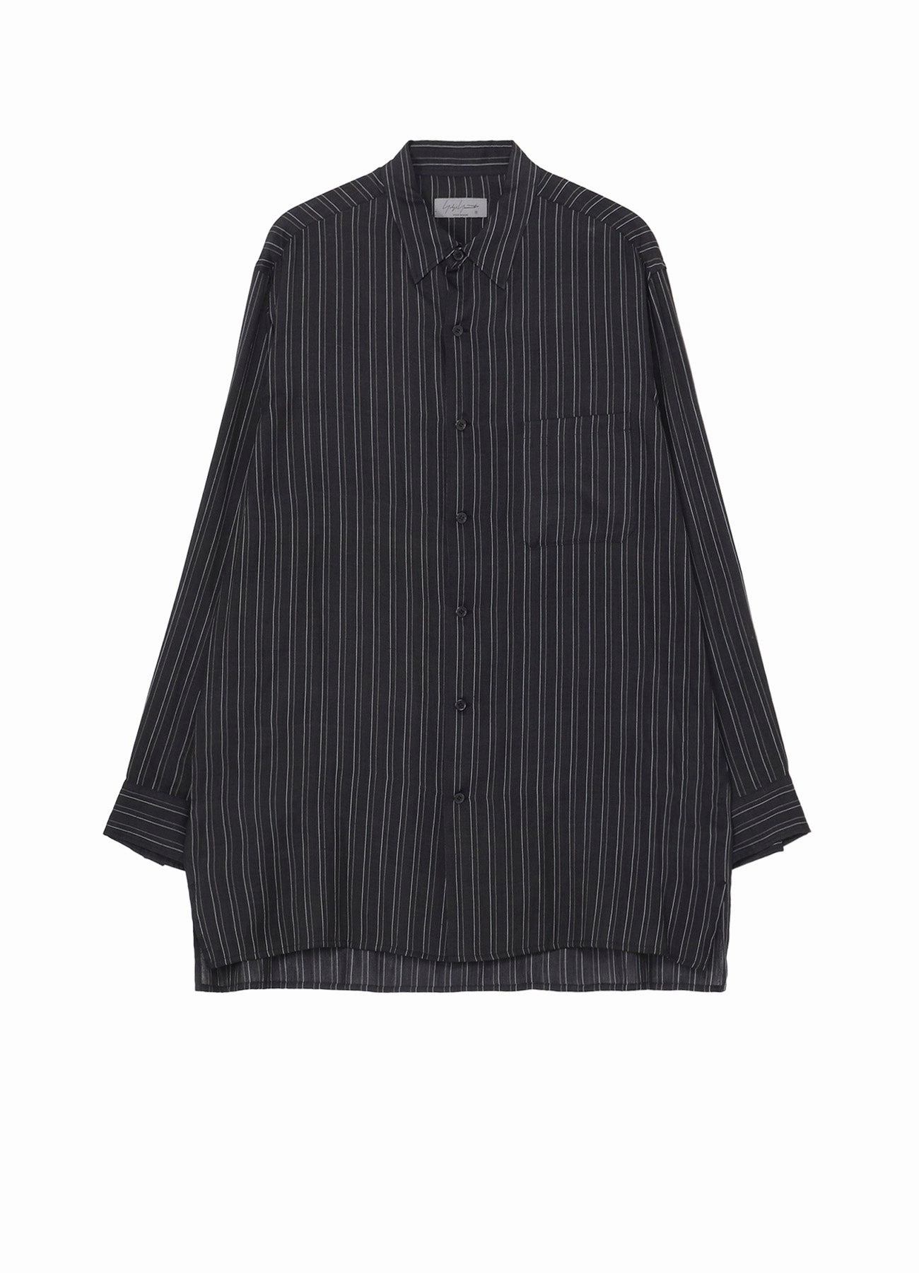 ??PIECE UNIQUE/AOYAMA??INDIA SILK STRIPE BIG BLOUSE Light Waist
