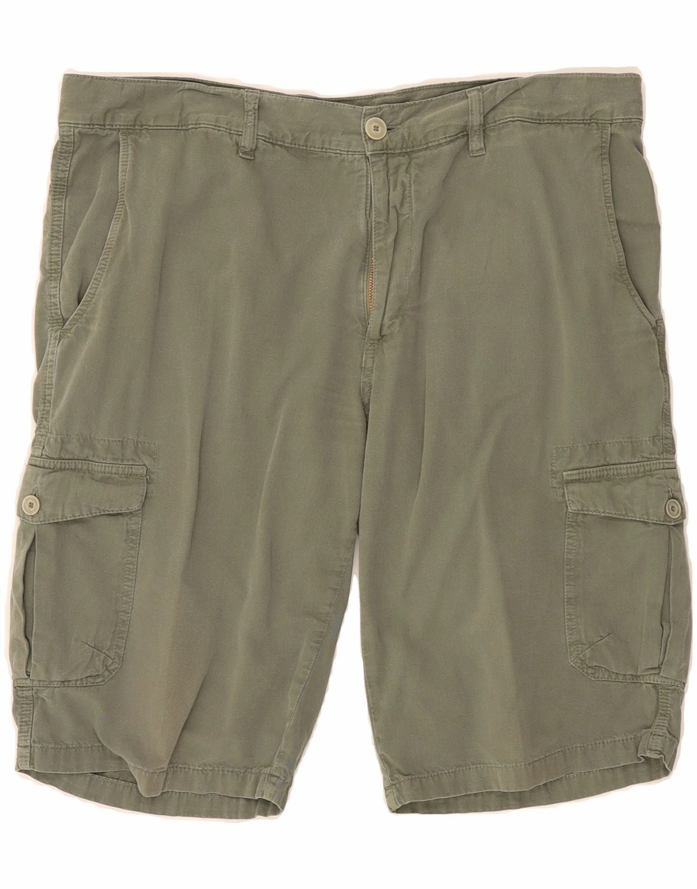 CARRERA Mens Cargo Shorts W36 Large Green Cotton Ultra Soft Lining