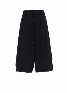 Non Restrictive Fit GABARDINE F BUTTON WRAP PANTS