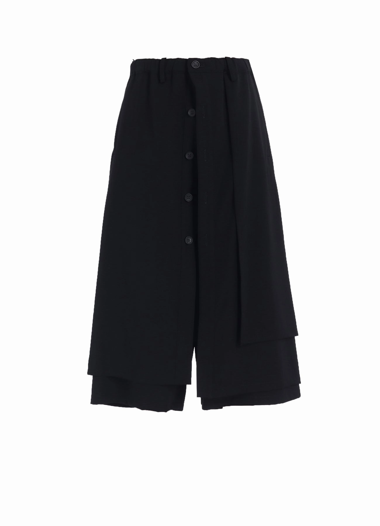 Non Restrictive Fit GABARDINE F BUTTON WRAP PANTS