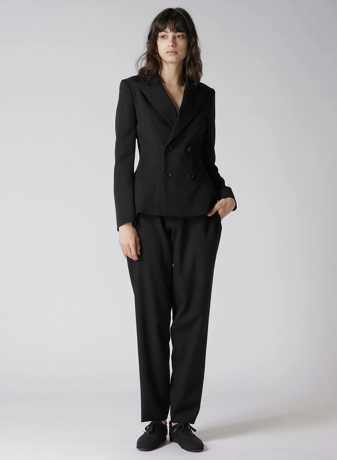 Versatile Fashion stain guard GABARDINE LOW-RISE BASIC PANTS