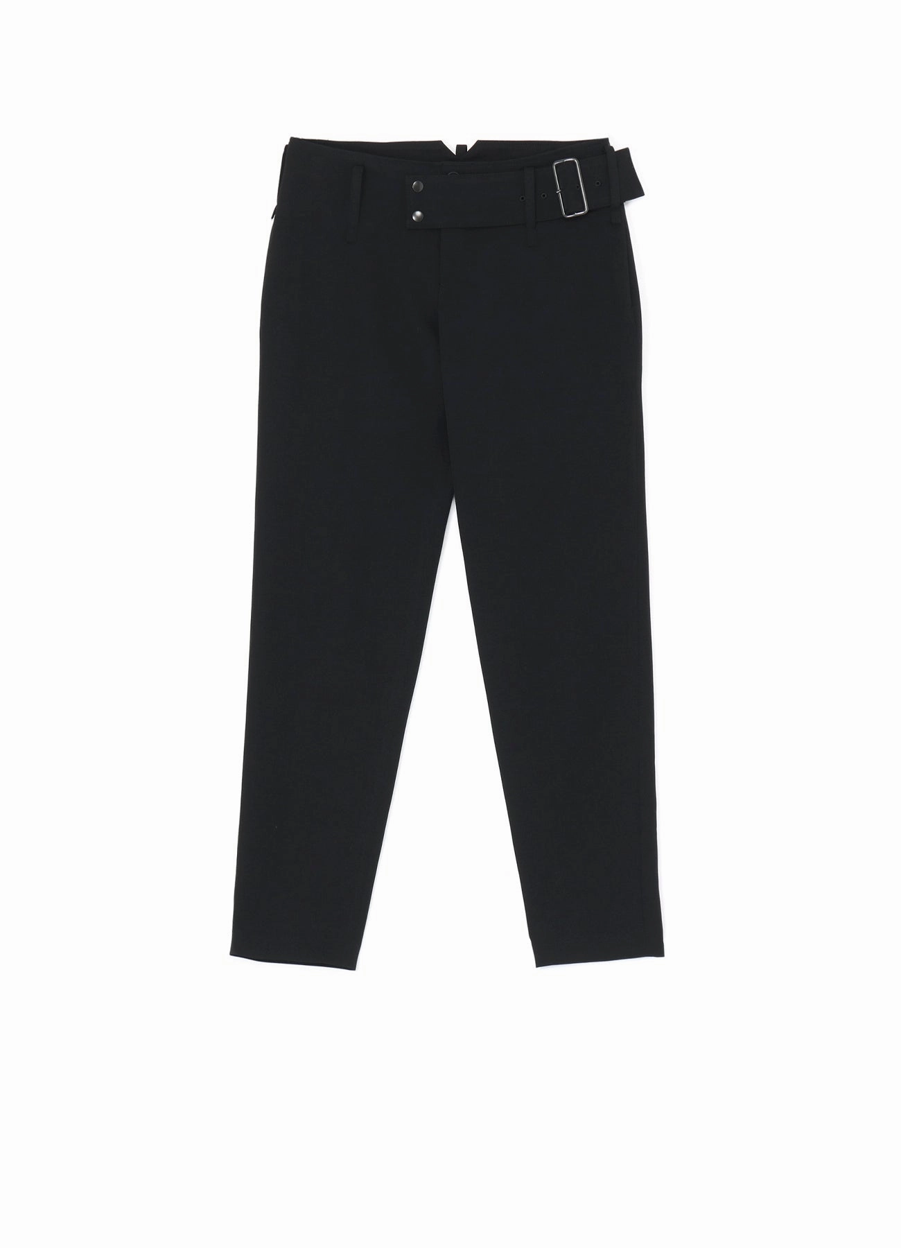 Urban Look DoubleLayeredHem GABARDINE LOW-RISE BELTED PANTS