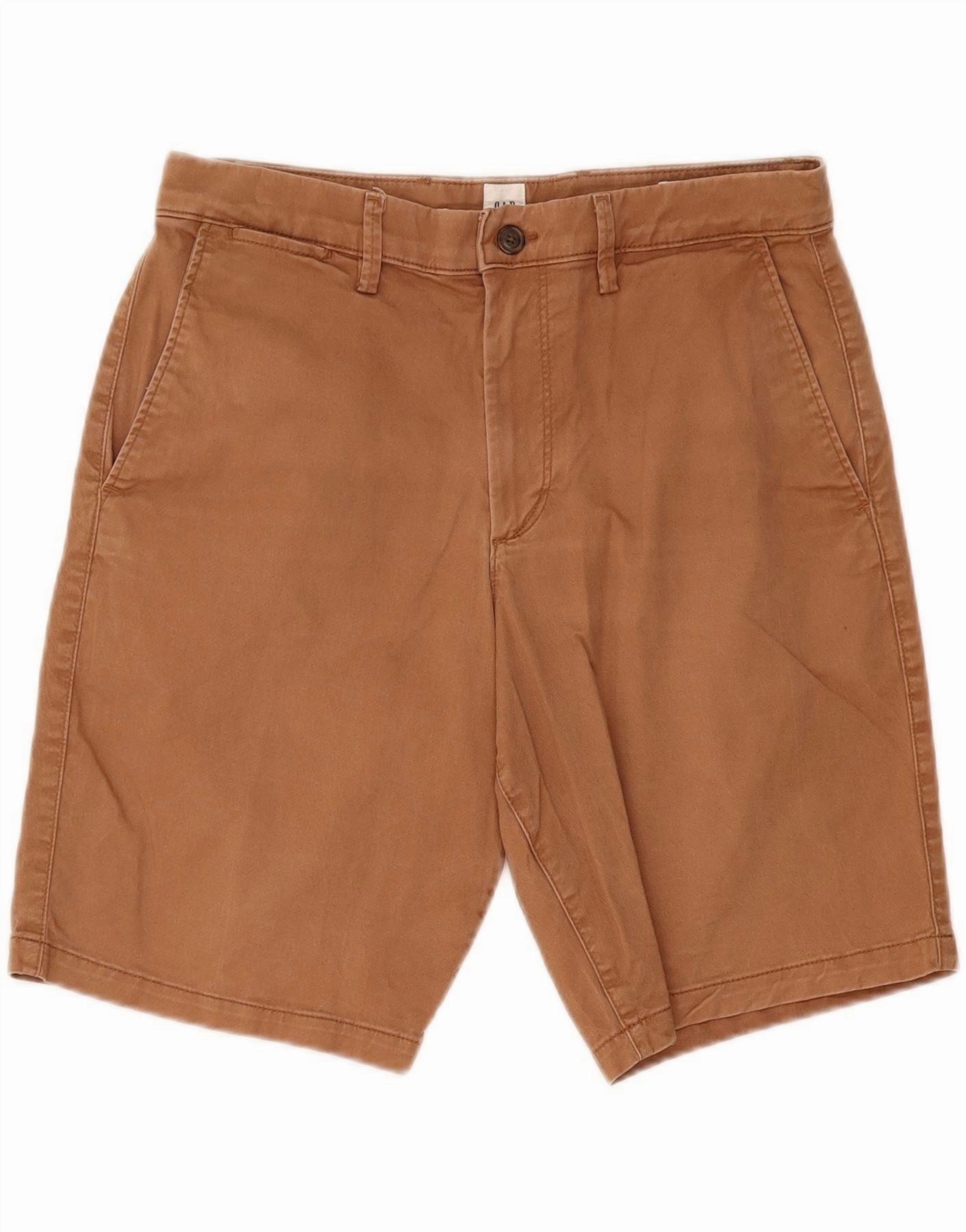 GAP Mens Chino Shorts  W32 Large  Brown Cotton Birthday gift Light Wear
