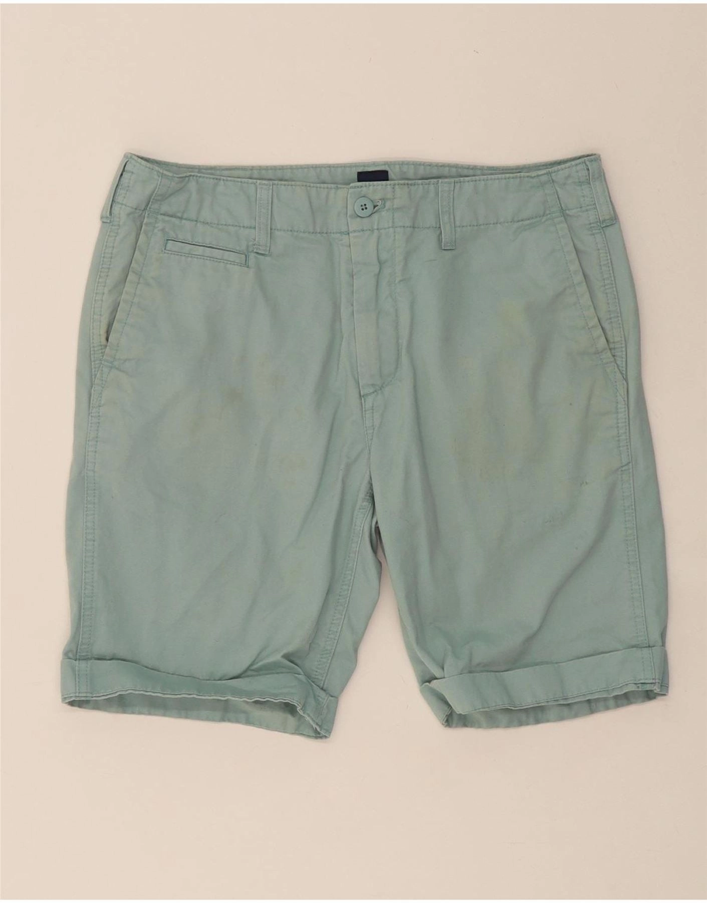 GAP Mens Chino Shorts W33 Medium  Green Comfortable Design Comfy Feel