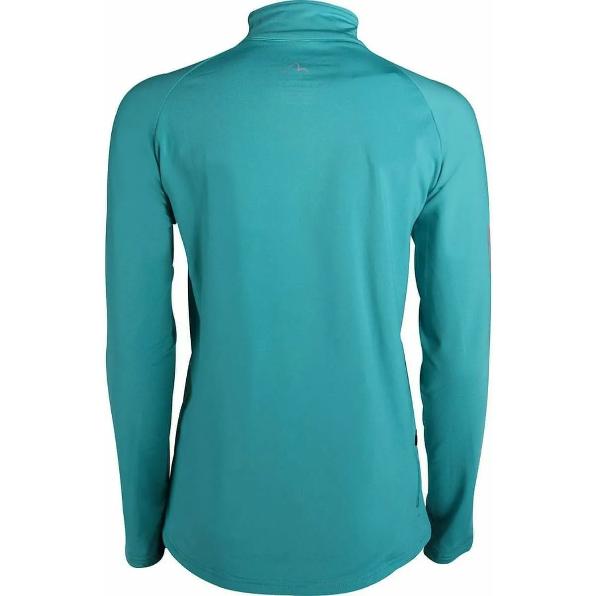 More Mile Vancouver Half Zip Long Sleeve Womens Running Top - Teal layerable Breathable Essentials