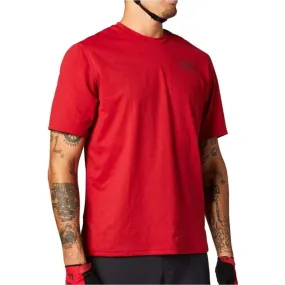 Fox Ranger PowerDry Short Sleeve Mens Cycling Jersey - Red Minimalist Look
