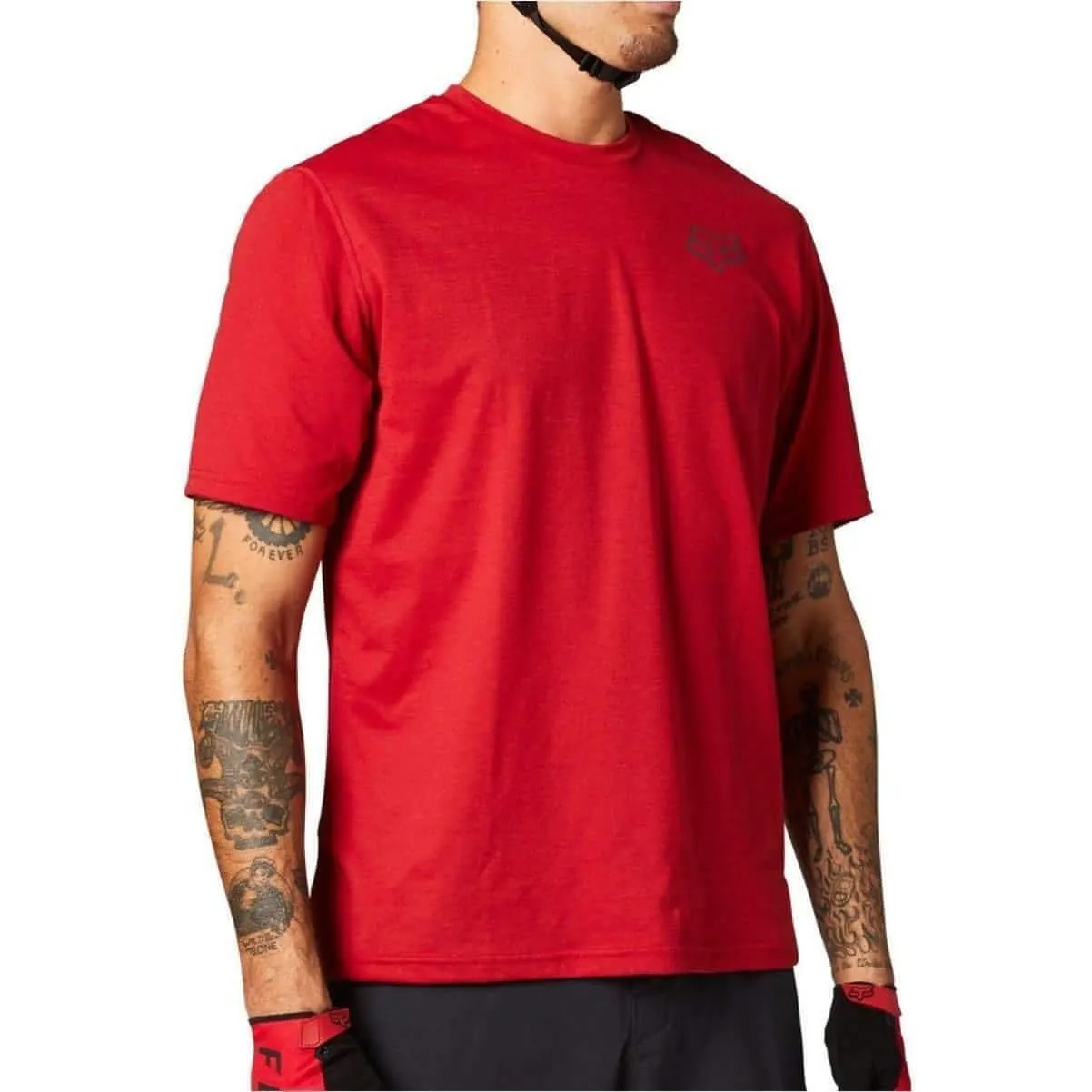 Breathable and Comfortable Durable Stitching Fox Ranger PowerDry Short Sleeve Mens Cycling Jersey - Red