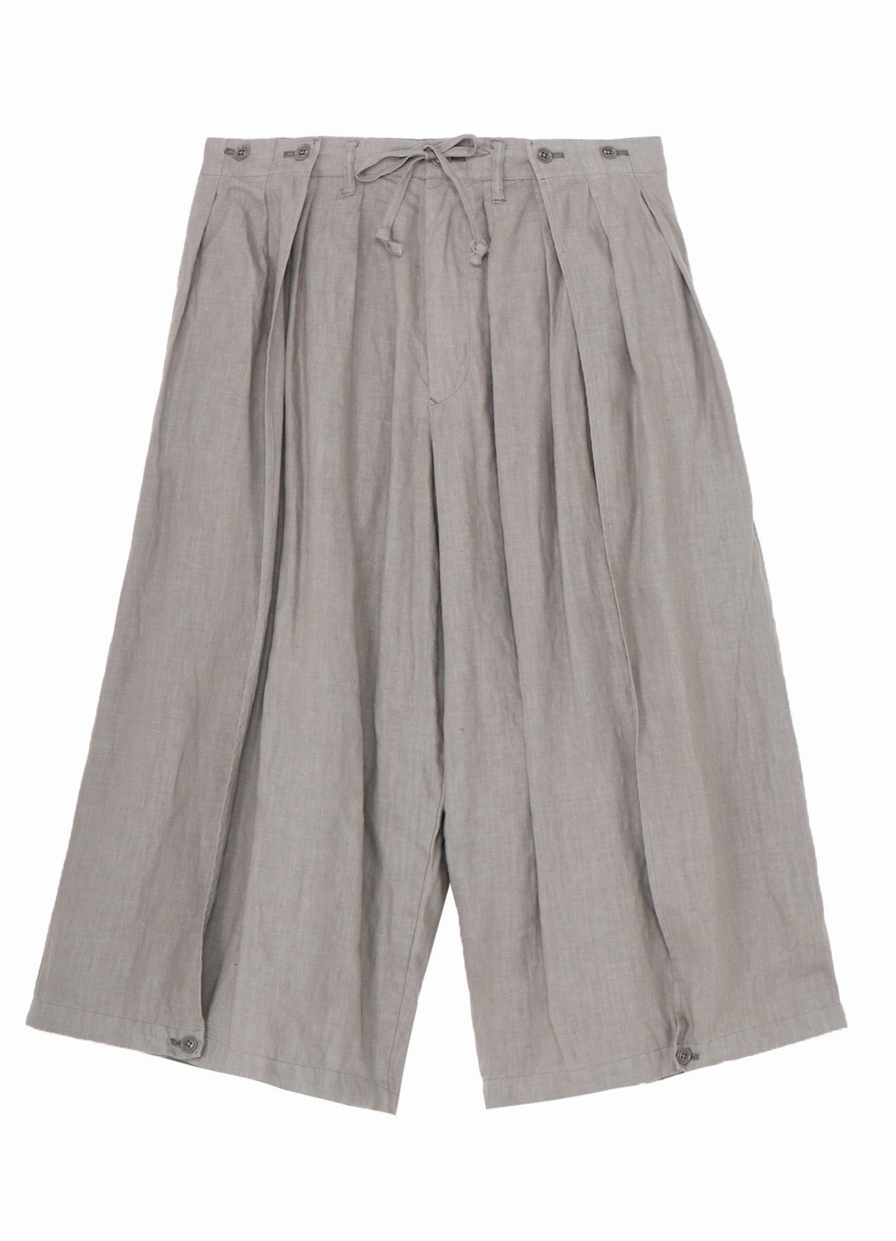 Casual Comfort Look GARMENT DYE FLAX BOTH SIDES WRAP PANTS