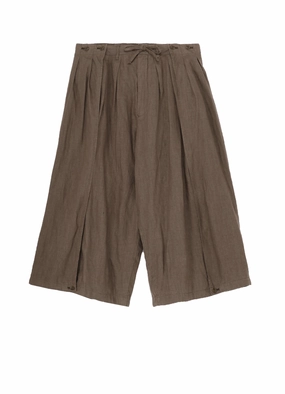 Softened Hem GARMENT DYE FLAX BOTH SIDES WRAP PANTS