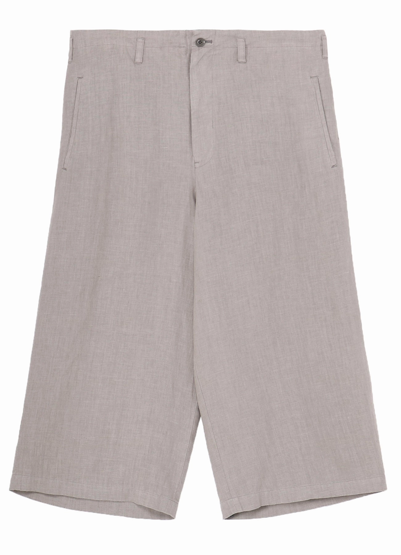 Casual Comfort Layers GARMENT DYE FLAX WIDE HALF PANTS