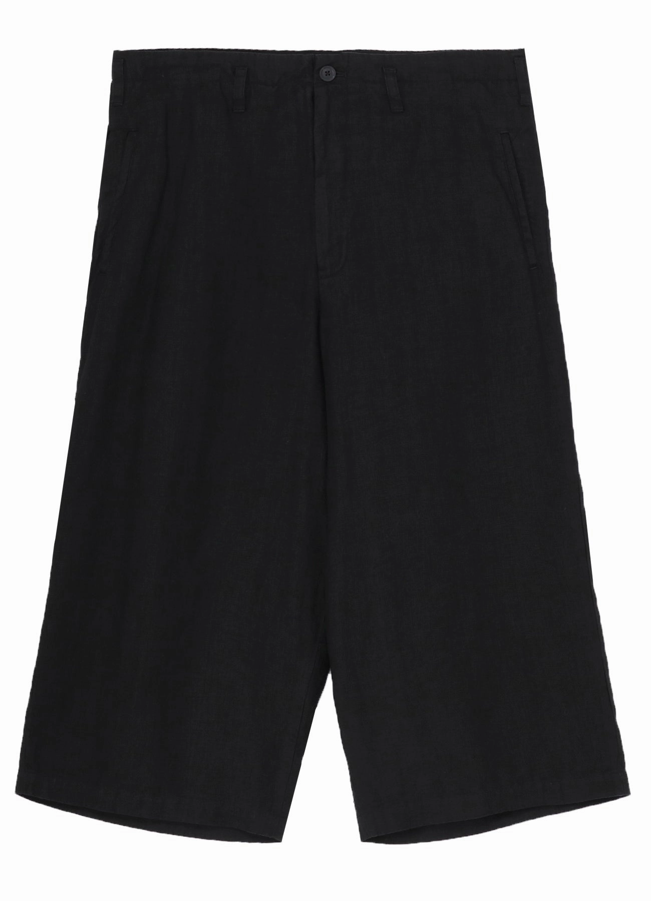 Sleek Style No Sagging GARMENT DYE FLAX WIDE HALF PANTS