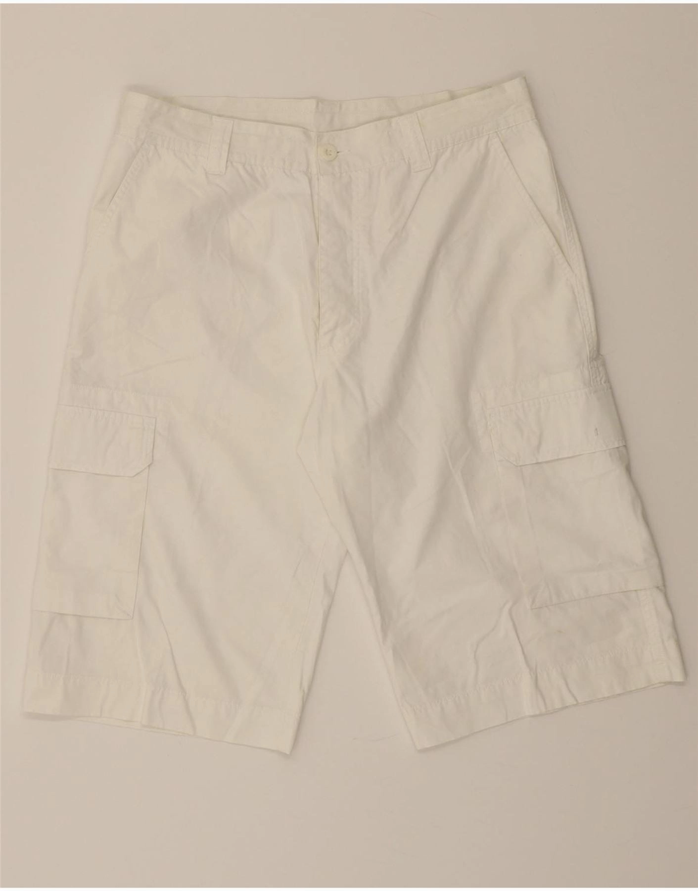 GAS Mens Cargo Shorts XL W34  White Cotton Active Comfort Soft Material