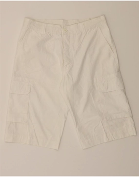 GAS Mens Cargo Shorts XL W34  White Cotton Active Comfort Soft Material