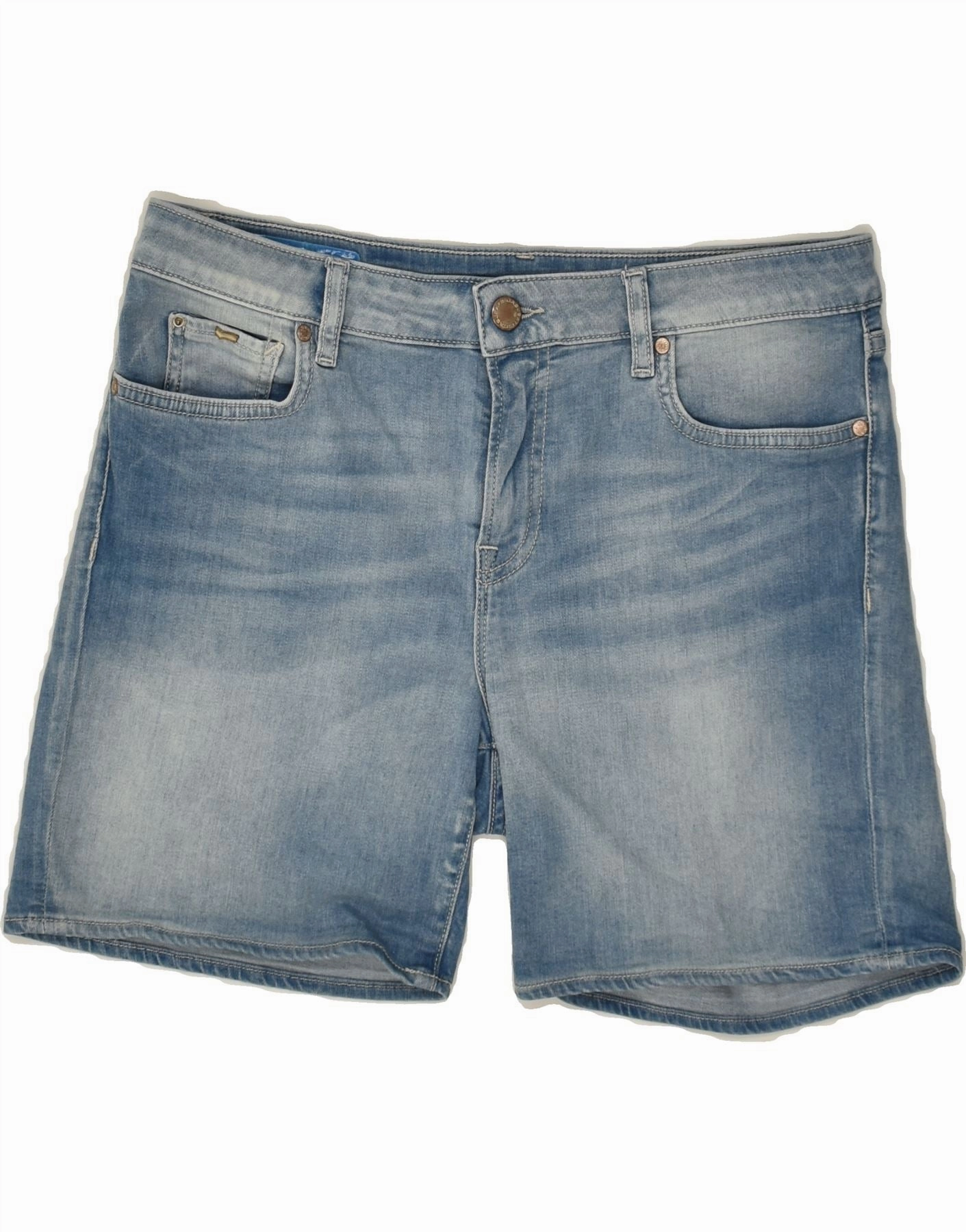 GAS Mens Denim Shorts W29 Small Blue Cotton Quick Absorption Personalized