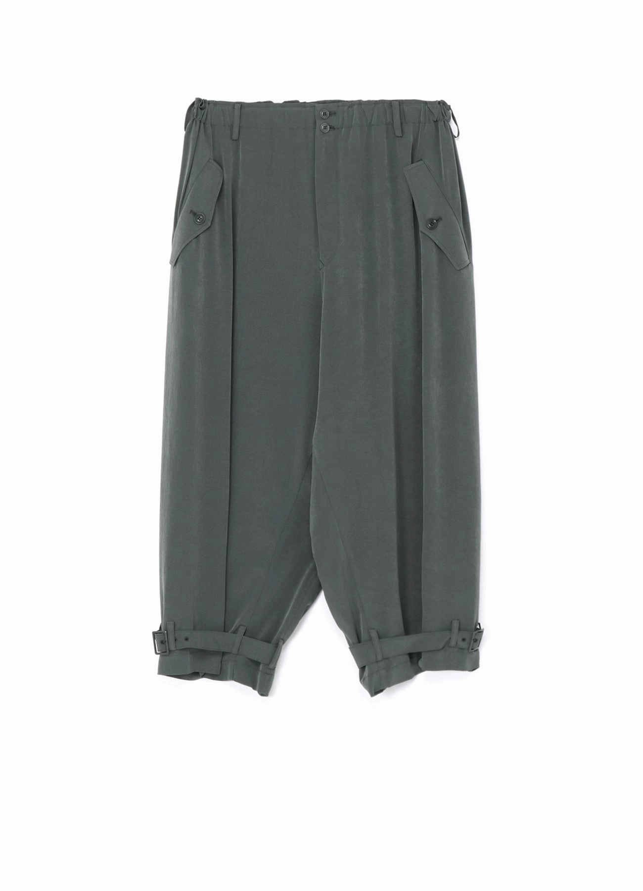 RecycledMaterial GATHERED HEM-BELTED PANTS