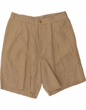 J. CREW Mens Pegged Chino Shorts W34 Large Beige Linen Abrasion Resistant Hem linen option