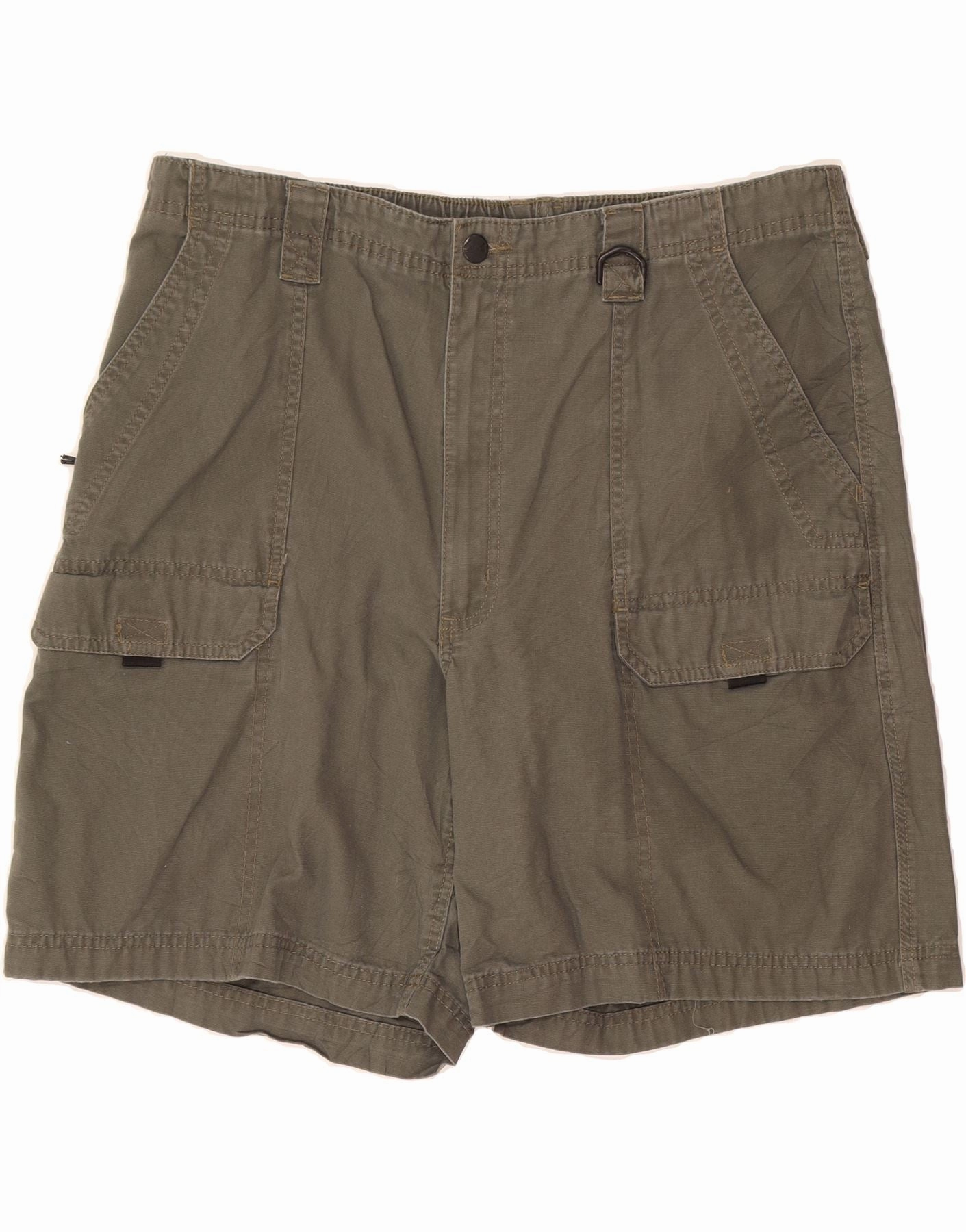 Everyday Ease Simple Appeal WRANGLER Mens Cargo Shorts W38 XL Khaki Cotton