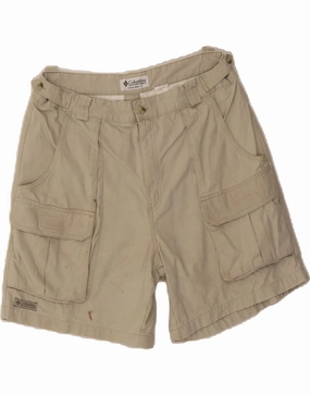 Simple Appeal COLUMBIA Mens Cargo Shorts W36 Large  Beige Cotton