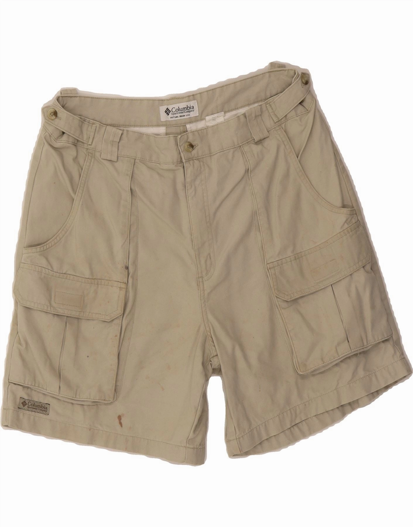 Simple Appeal COLUMBIA Mens Cargo Shorts W36 Large  Beige Cotton