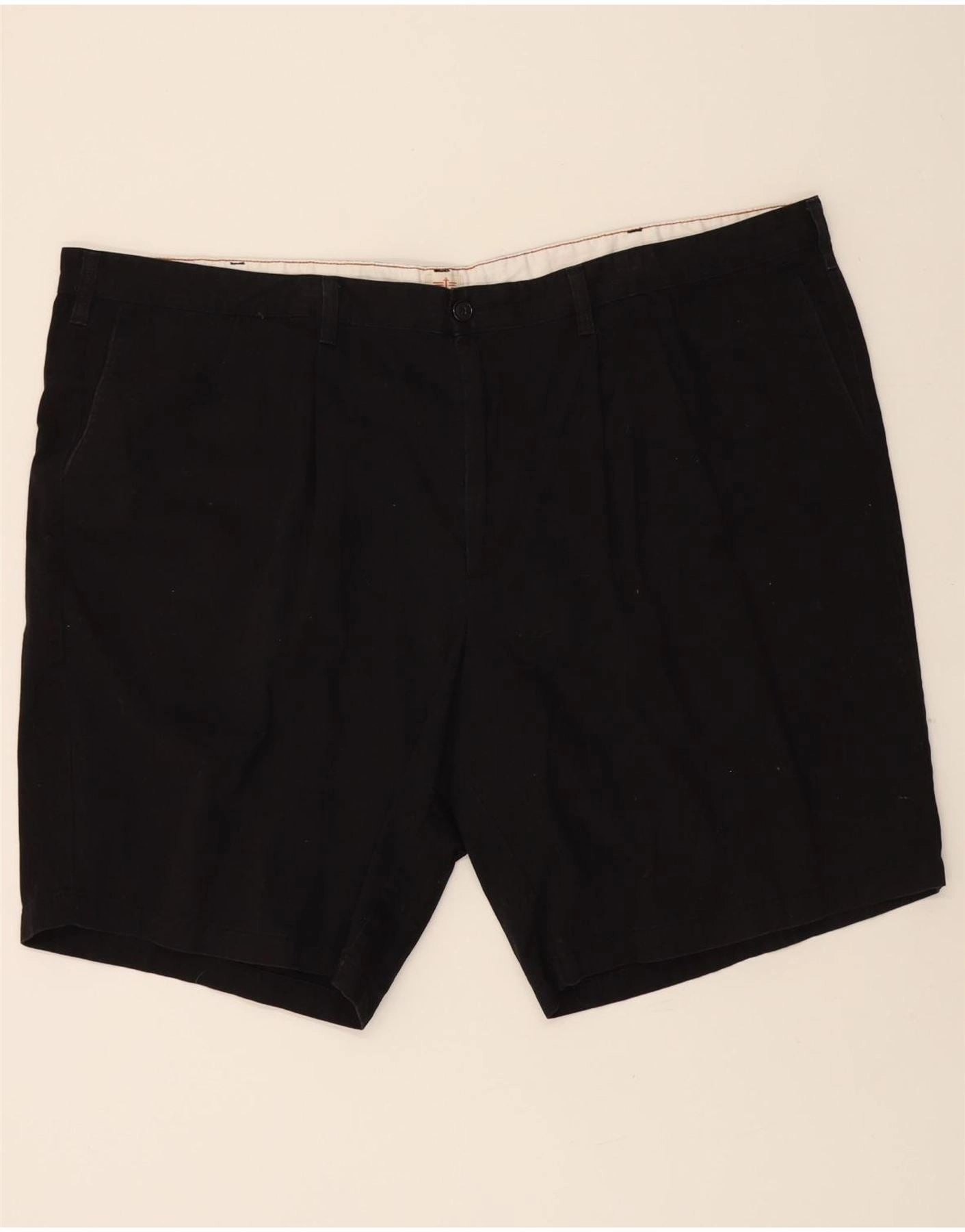 DOCKERS Mens Chino Shorts W50 4XL Black Cotton Abrasion Resistant Hem