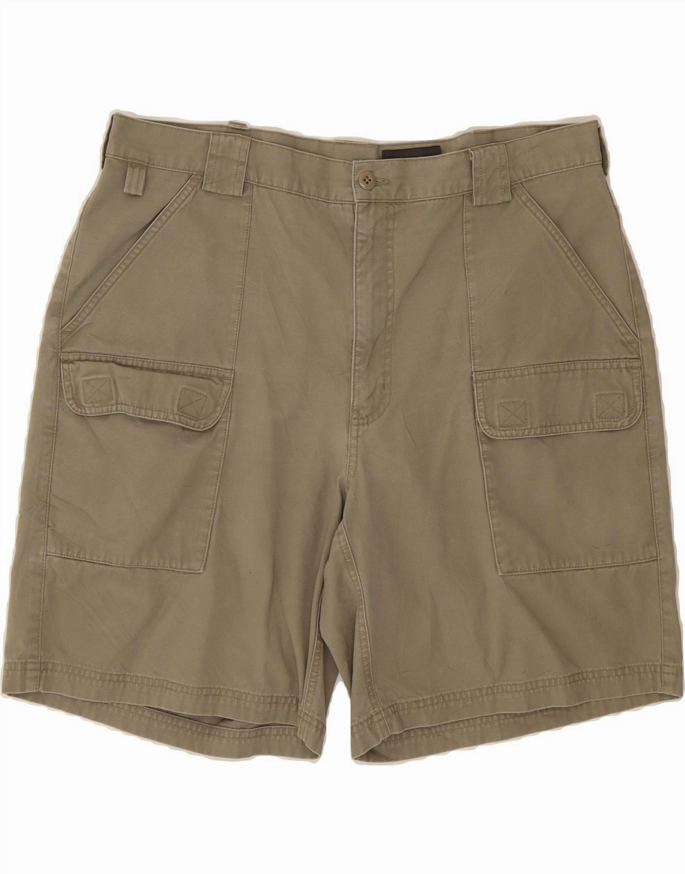 EDDIE BAUER Mens Cargo Shorts W38 XL Beige Cotton Quick Absorption
