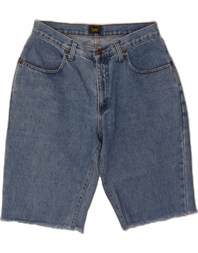 LEE Mens Denim Shorts W32 Medium Blue Cotton DoubleLayeredKnees Baby shower gift