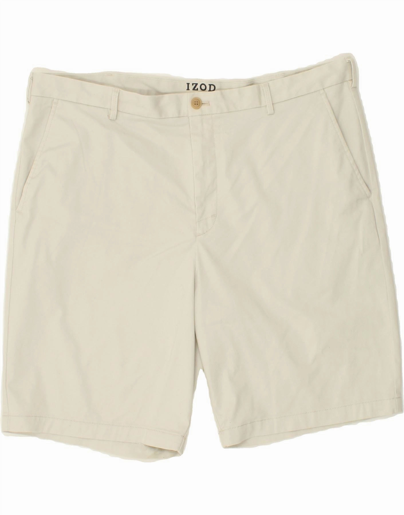 Easy Layer hiking apparel IZOD Mens Chino Shorts W40 XL Beige Cotton