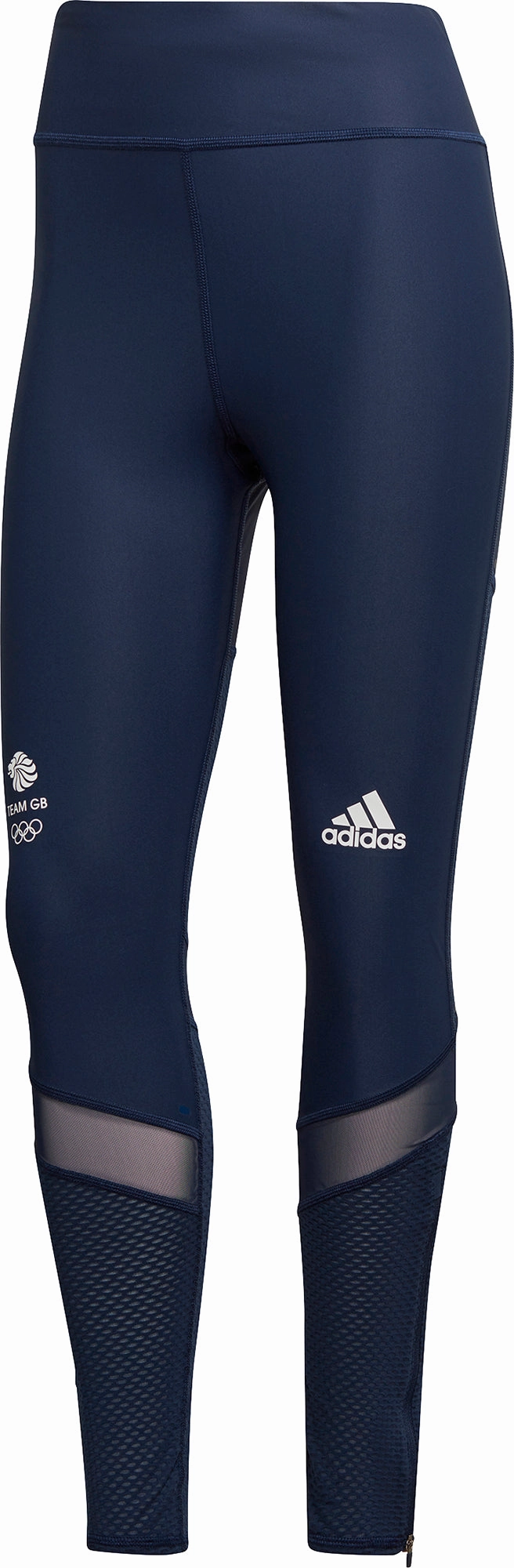 adidas Team GB Womens 7/8 Running Tights - Blue Body shaping
