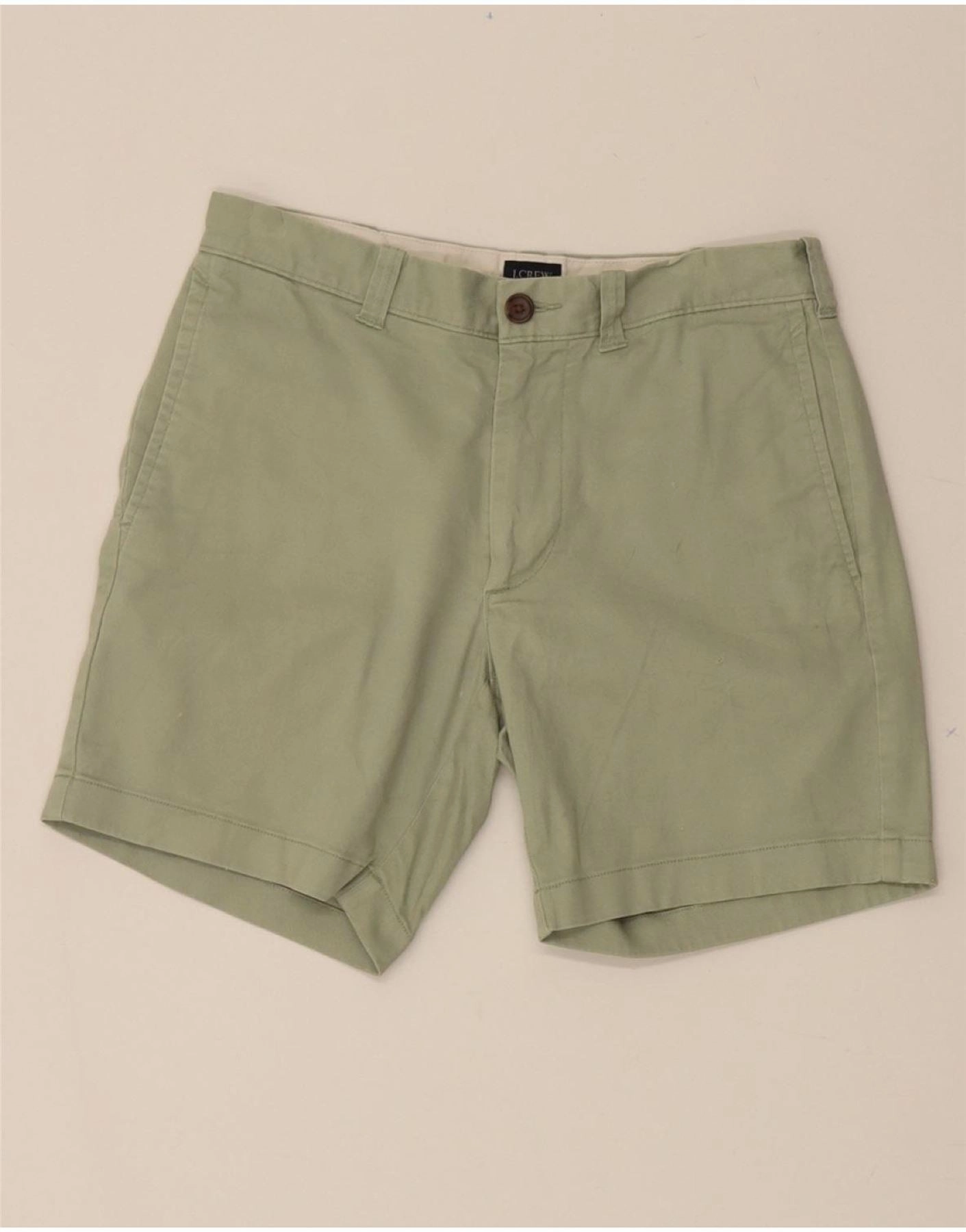 Breathable Comfort J. CREW Mens Chino Shorts W28 Small  Green Cotton