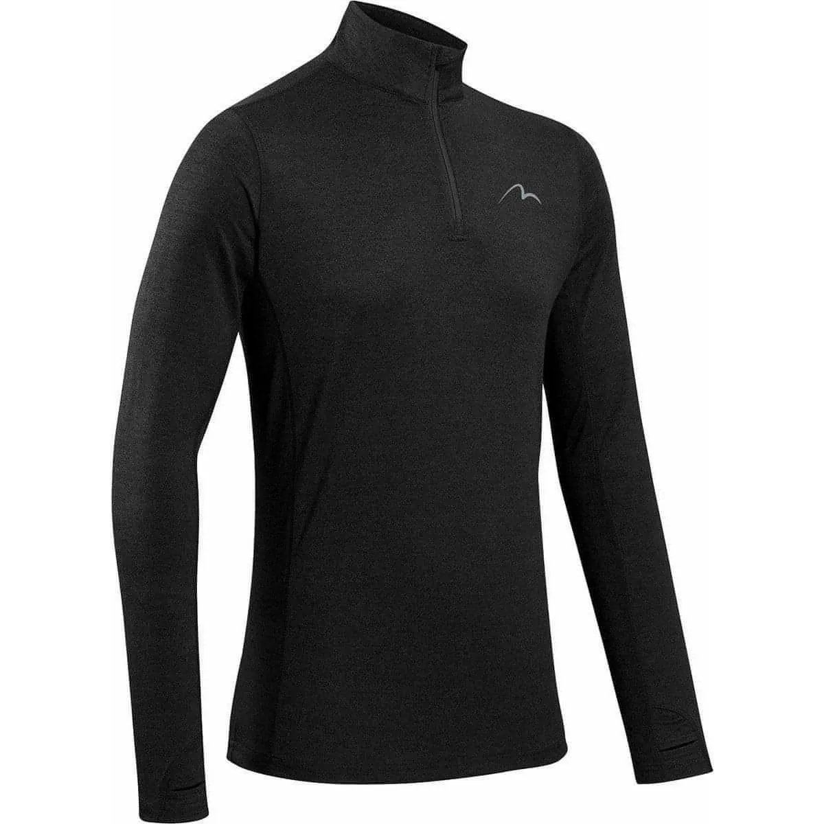 Chic Style More Mile Core Half Zip Long Sleeve Mens Running Top - Black