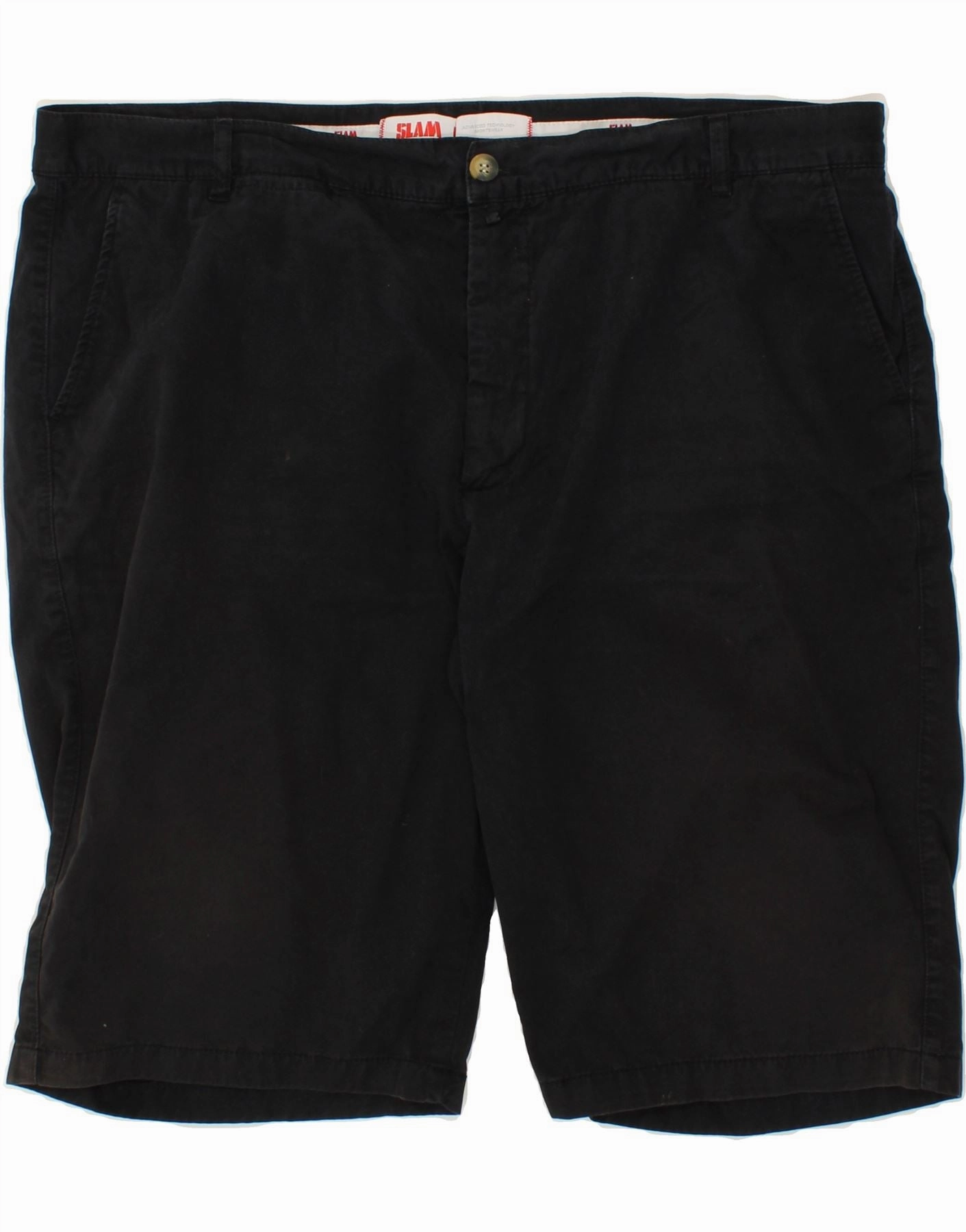 Reinforced Stitching SLAM Mens Chino Shorts W42 2XL Navy Blue