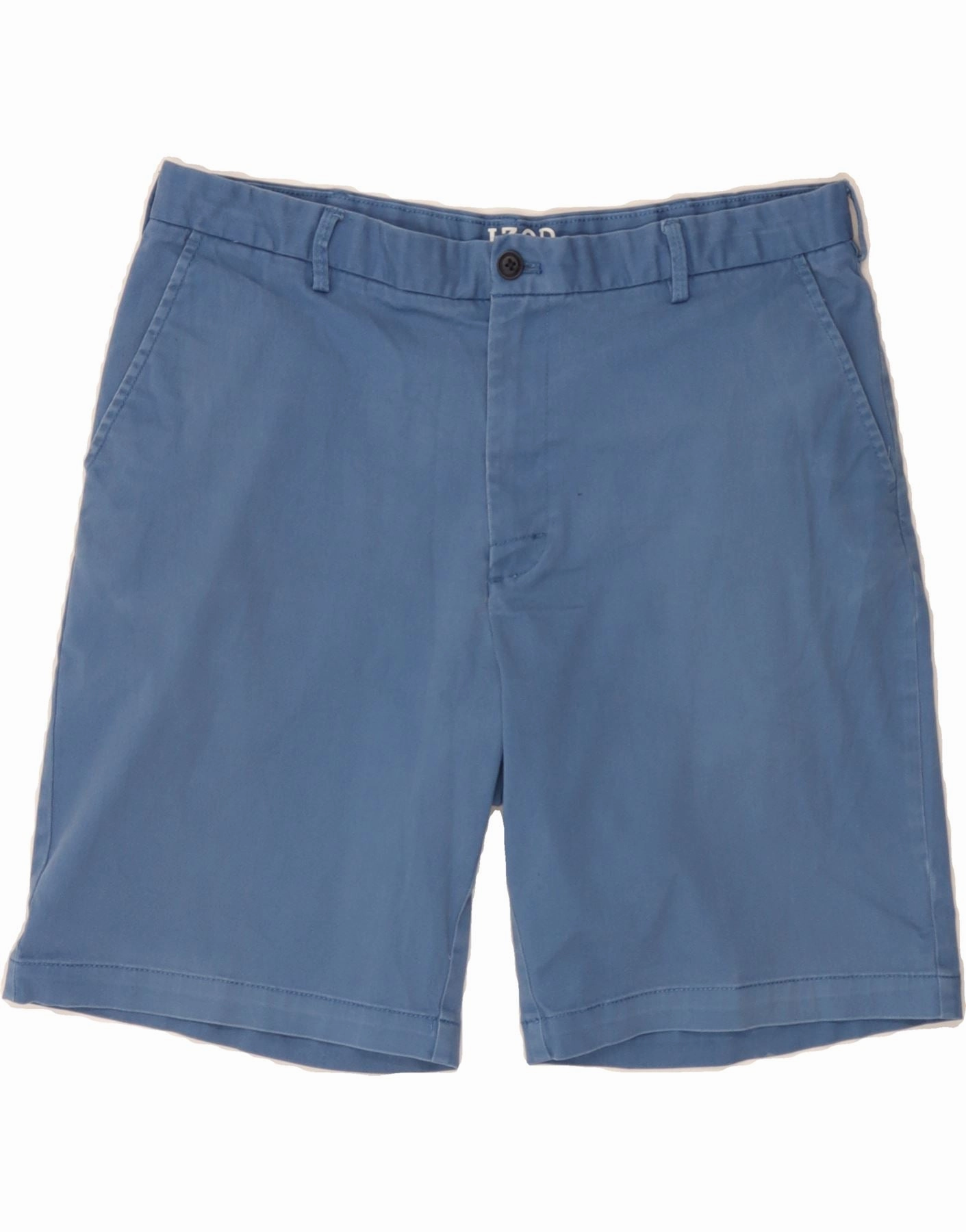 IZOD Mens Chino Shorts W36 Large  Blue Cotton MeshVentilation Summer Style