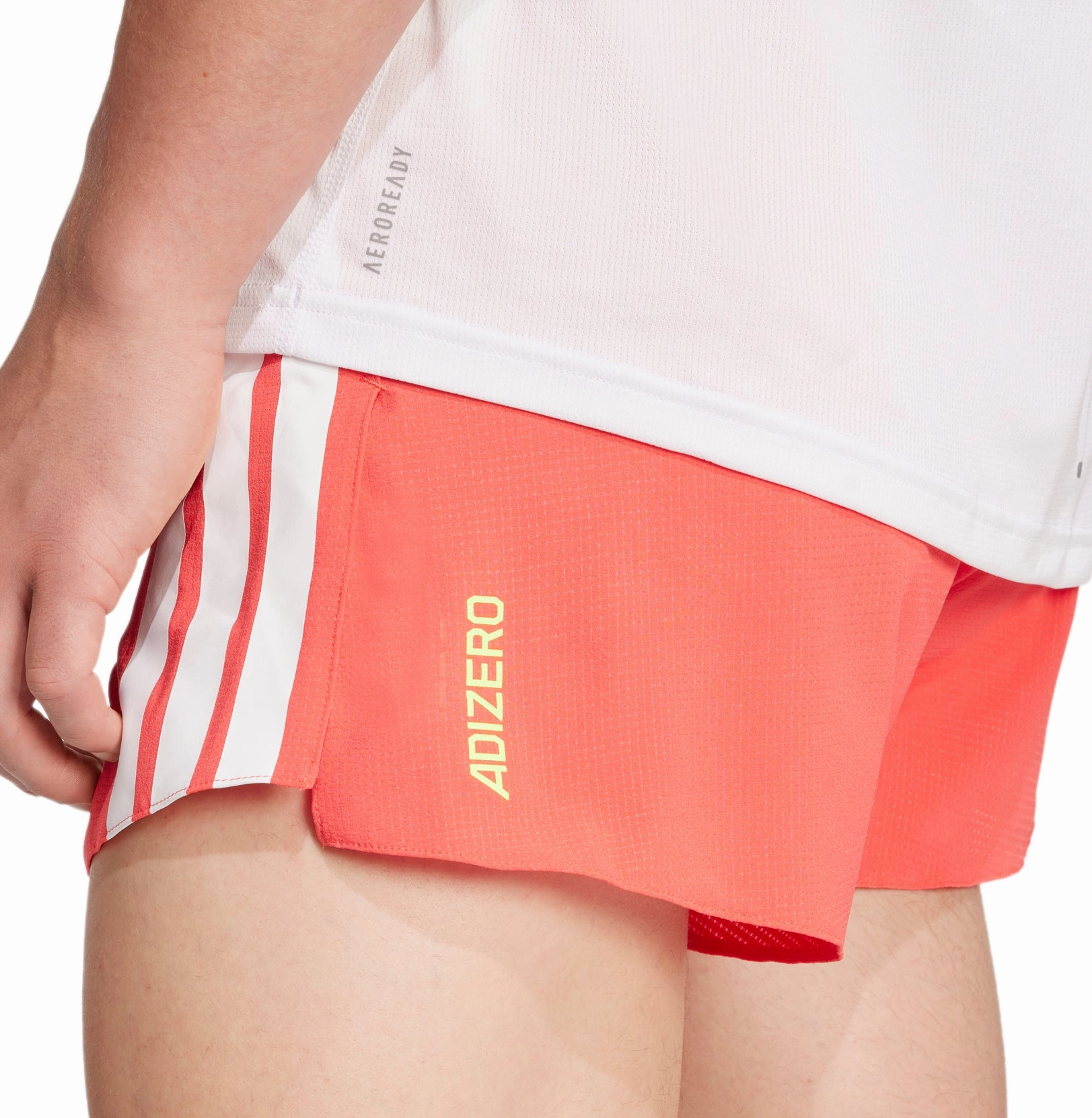 adidas Adizero Gel Pocket 3 Inch Mens Running Shorts - Red Effortless Look