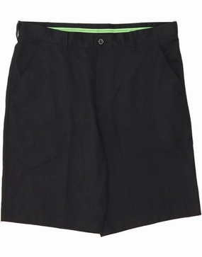MultiPocket Design Formal Wear IZOD Mens Golf Chino Shorts W38 XL Black Polyester