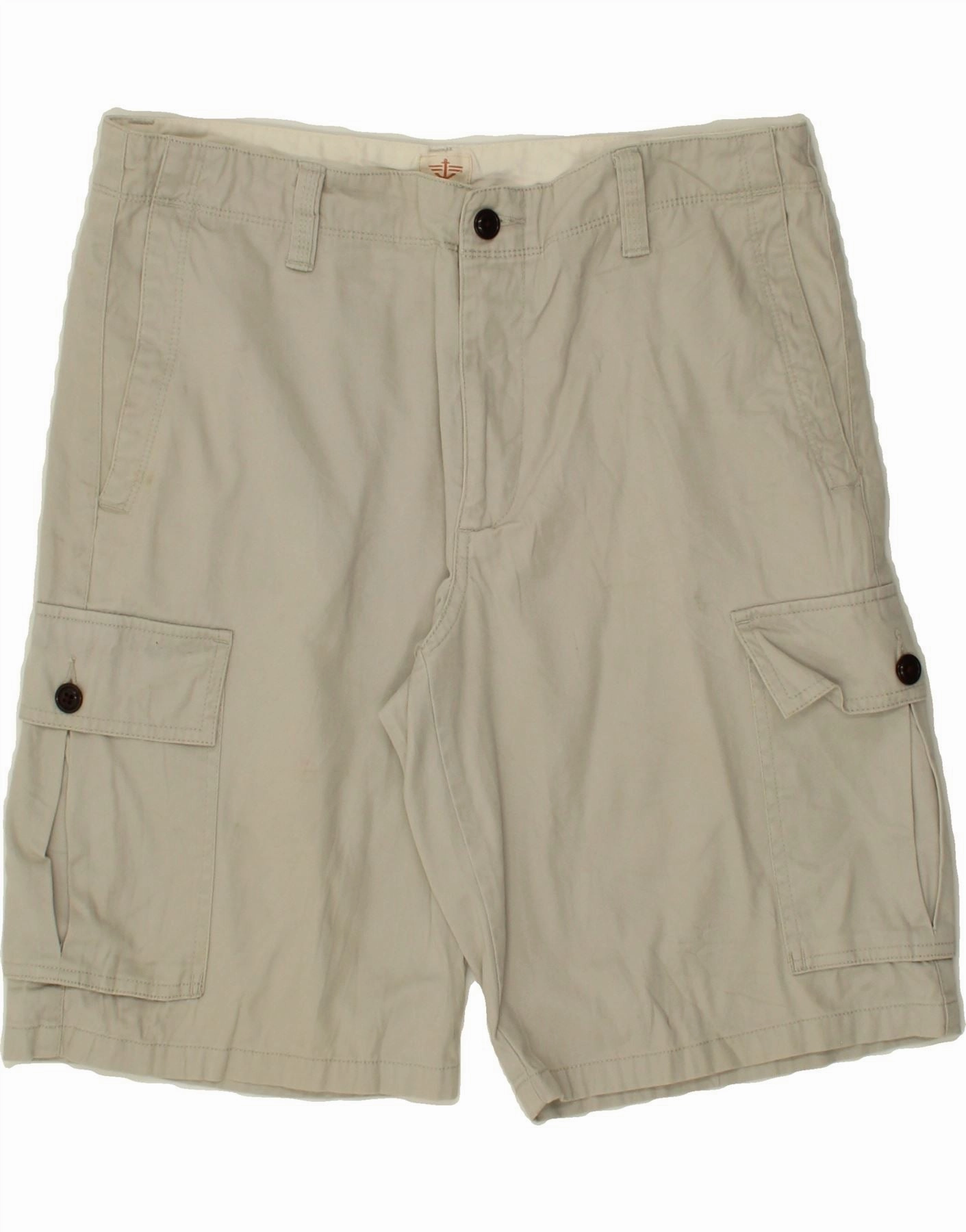 Office Attire UV Protective Coating DOCKERS Mens Cargo Shorts W34 Large Grey Cotton