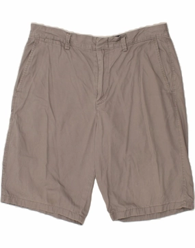 J. CREW Mens Club Chino Shorts W34 Large  Grey Cotton Luxury Feel Daily Use