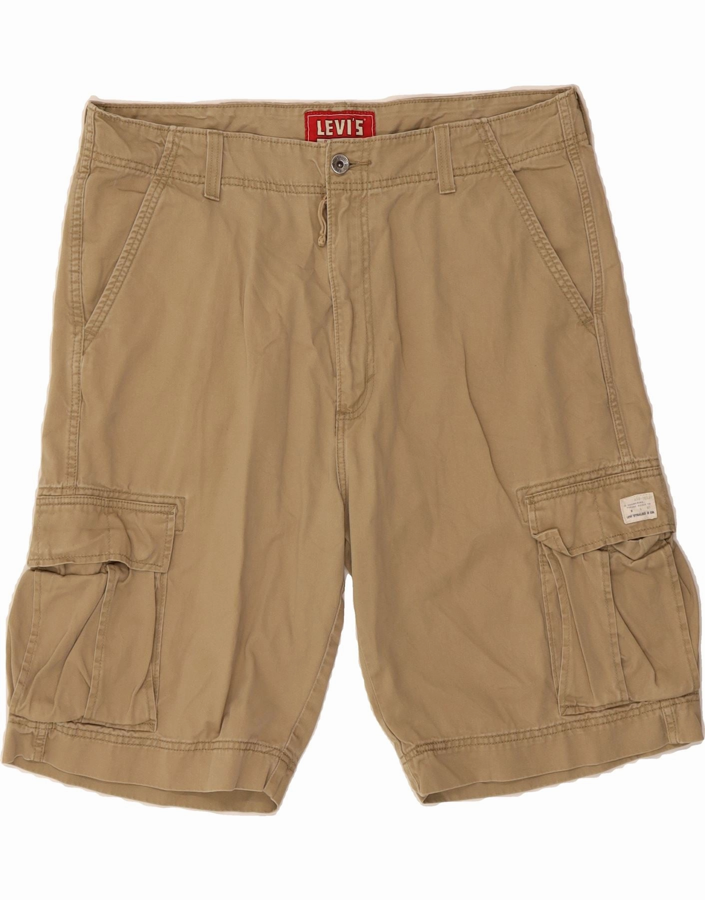 City Mood LEVI'S Mens Cargo Shorts W40 XL Beige Cotton